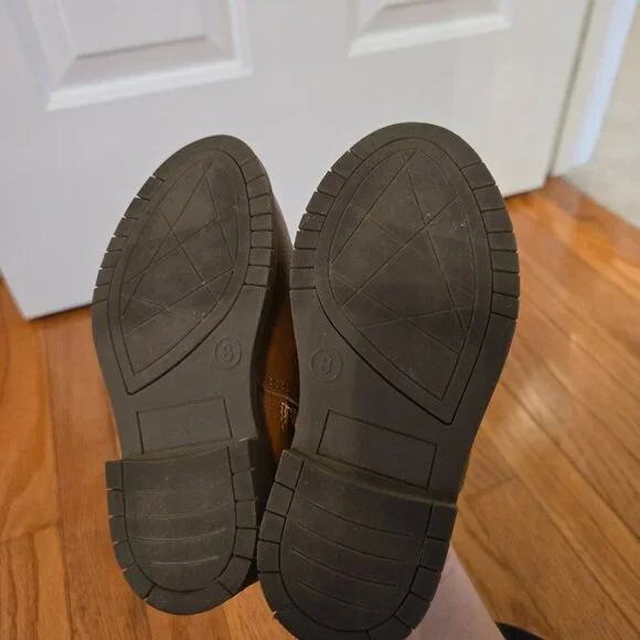 Girls size 8 Toddler Brown Boots Like new from Cat & Jack - Picture 5 of 6